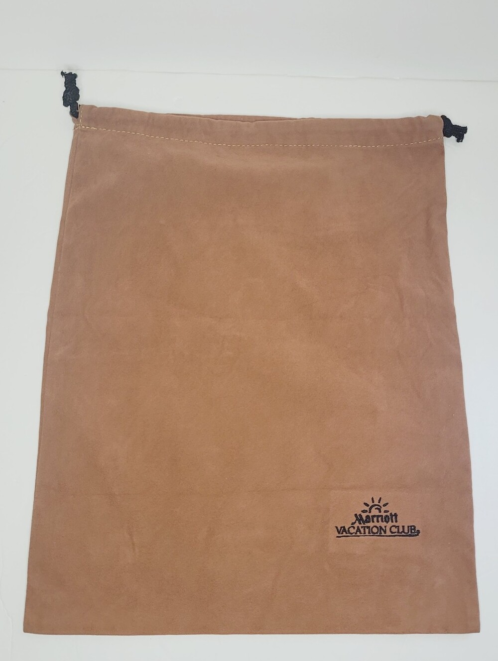 Marriott Vacation Club Dust Bag Brown Suede Drawstring Storage Hotel Travel
